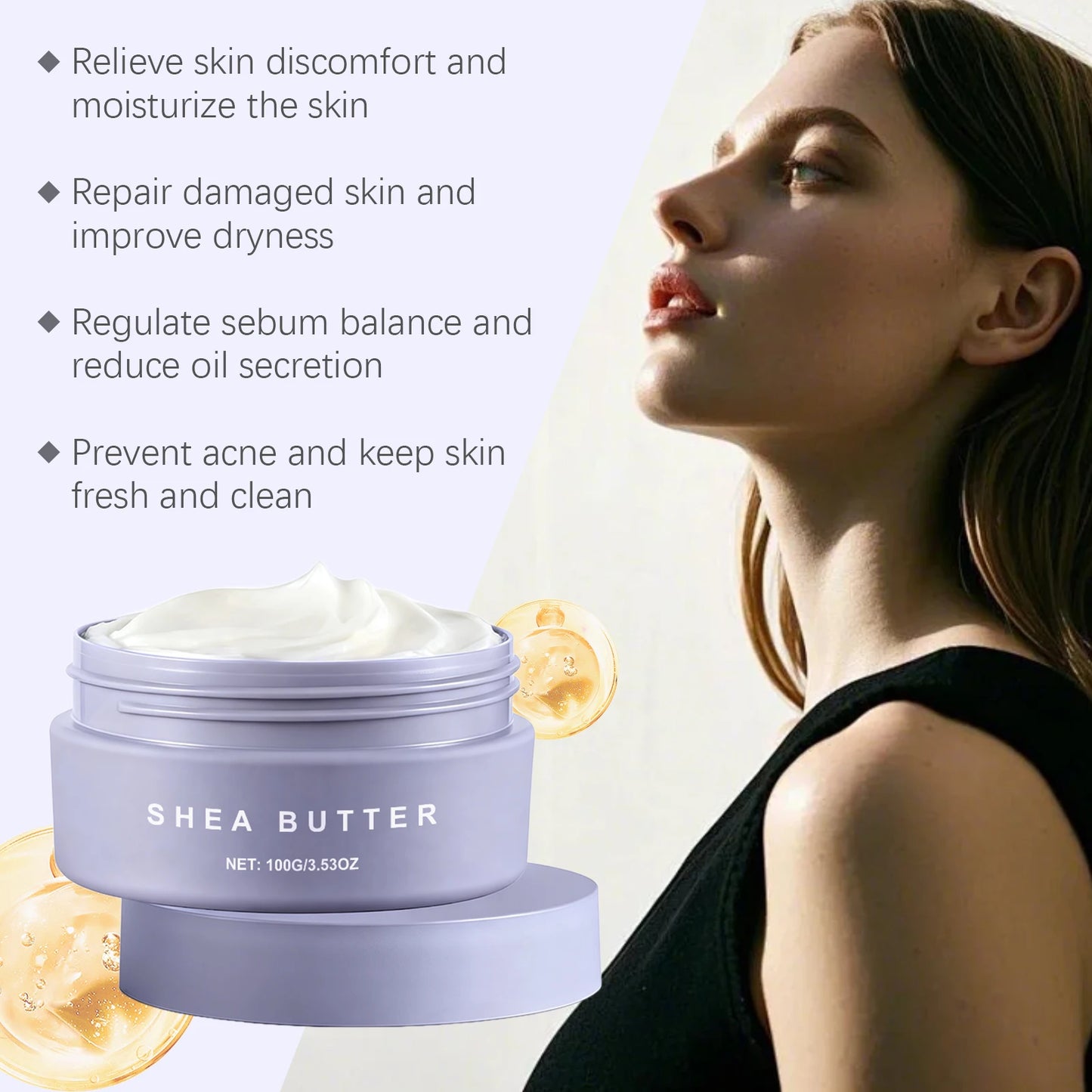 Shea Butter Cream for Acne, Sebum Control & Skin Repair