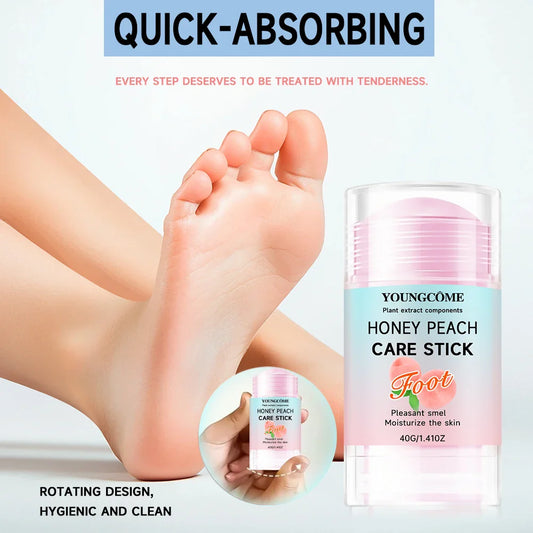 YOUNGCOME Honey Peach Foot Cream – 72H Moisture Heel Balm Foot Cream Stick Oasis Select