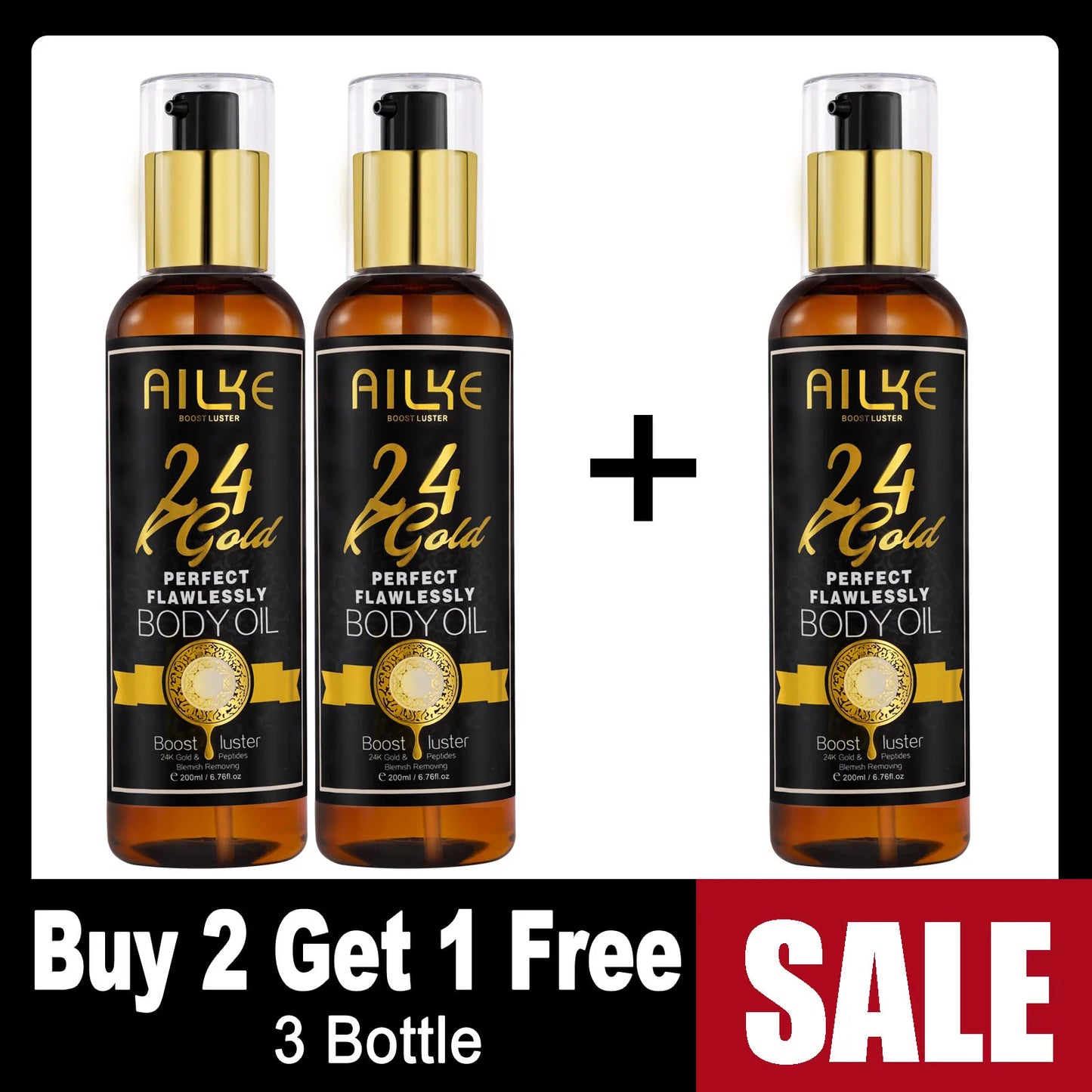 AILKE 24K Gold Skin Care Set – Brighten & Moisturize All Skin