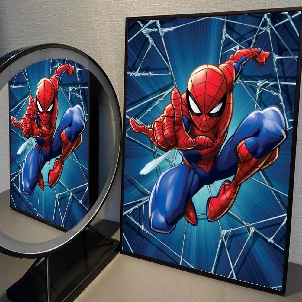 Marvel Movie SpiderMan Wall Art Poster Classic Superhero Avengers Home Decoration Canvas Picture Prints Artwork Mural Print Gift Peaceful Pleasures Health and Wellness 4 40x60cm