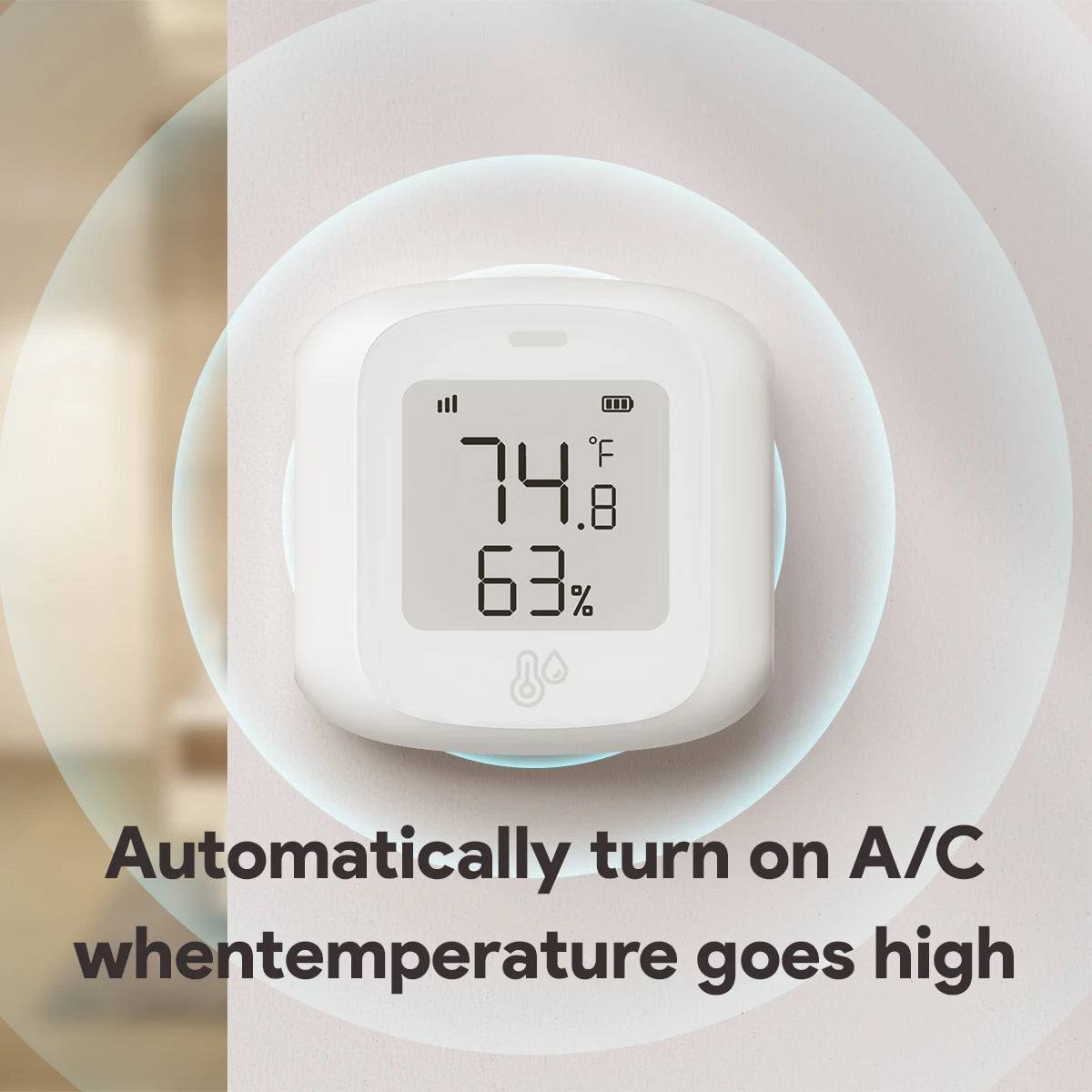 Tuya ZigBee / WIFI Temperature And Humidity Sensor LED Screen Smart Home Linkage Thermo-hygrome Google Home Alexa Voice Control Peaceful Pleasures Health and Wellness