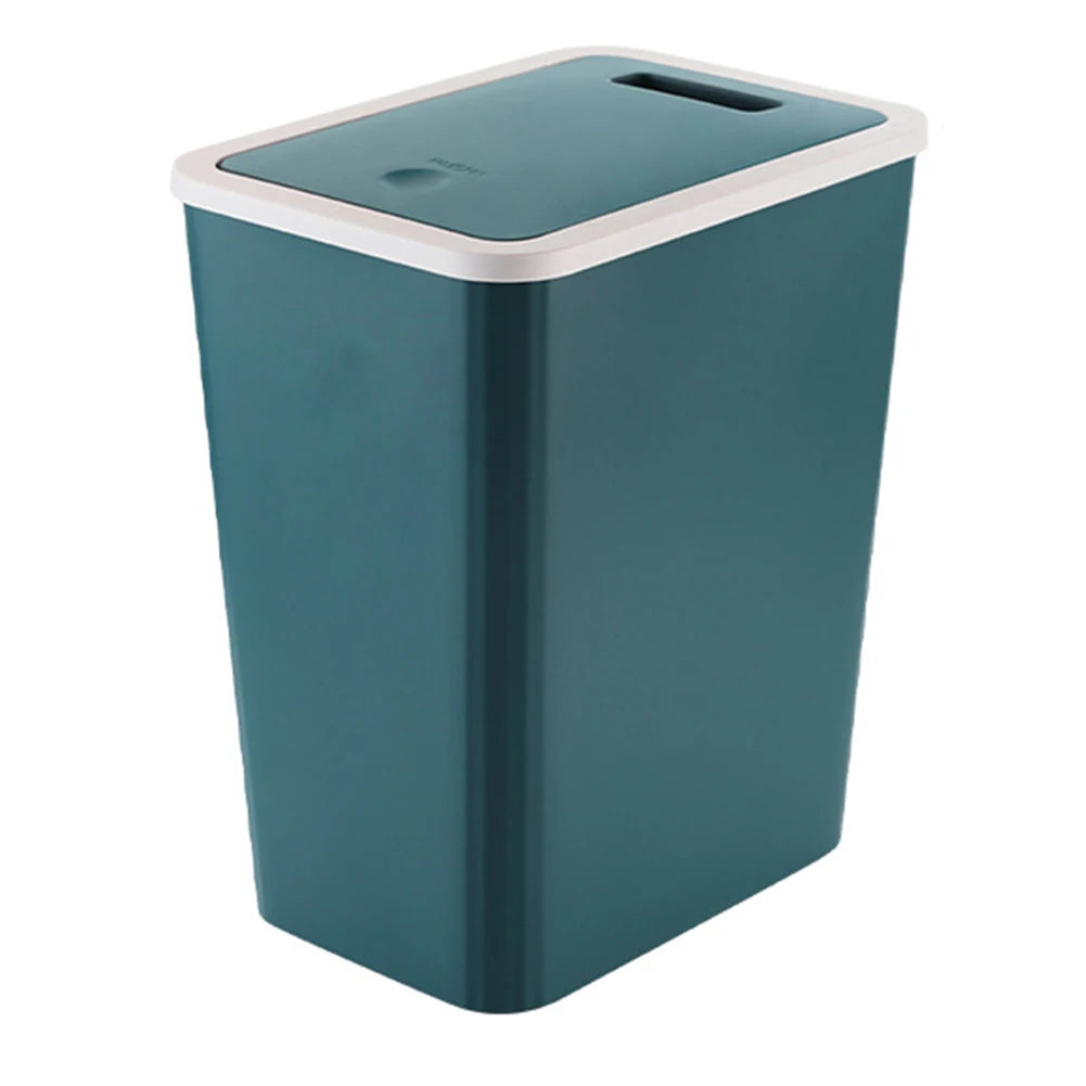 Bathroom Trash Can Garbage Lid Bin Space-saving Design Kitchen