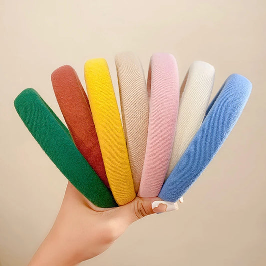 Colorful Spong Linen Headdress Simple Basic Face-washing Headband Peaceful Pleasures Health and Wellness