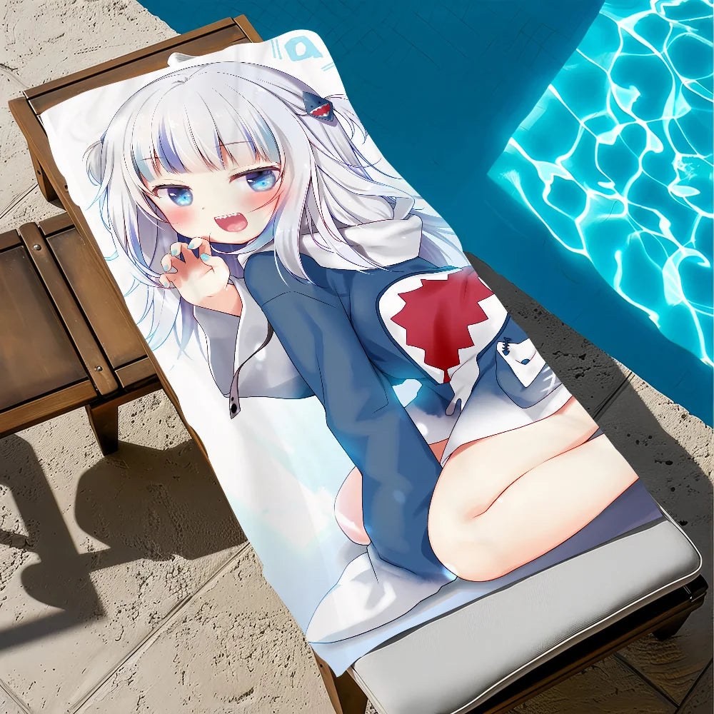 Gawr Gura Hololive Quick-Dry Beach Towel | Soft Microfiber