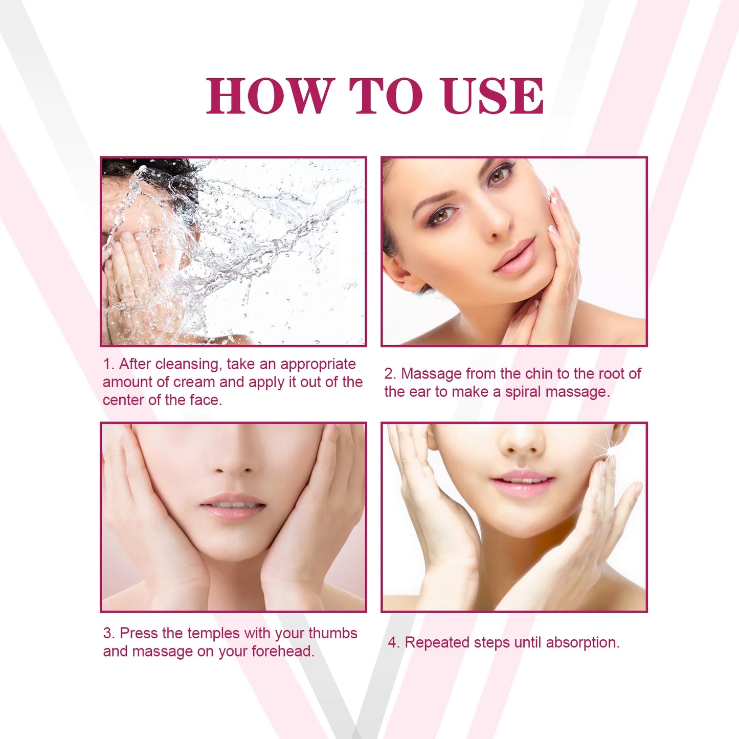 Facial Firming Cream Prevent Skin Sagging Remove Double Chin Increase Cell Elasticity Moisturize Lifting V-Face Massage Lotion Peaceful Pleasures Health and Wellness