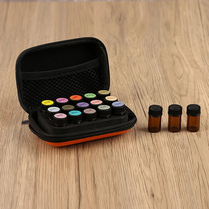 Essential Oil Roller Bottle Organizer – 15-Slot Travel Case