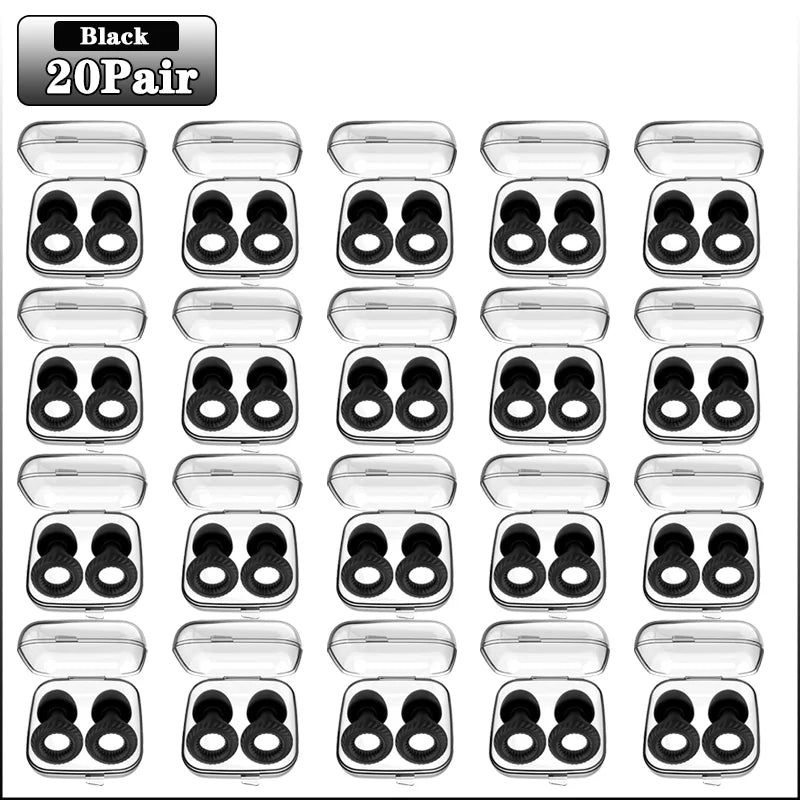 Silicone Noise Blocking Earplugs for Sleep & Study – 20 Pairs