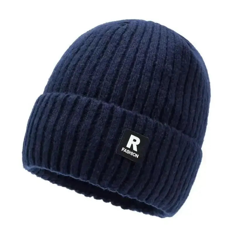 Winter Thick Beanie Hat With Fleece Lined For Men Women Winter Solid Knitted Wool Skull Cap For Outdoor Activities & Daily Use Peaceful Pleasures Health and Wellness Blue One size