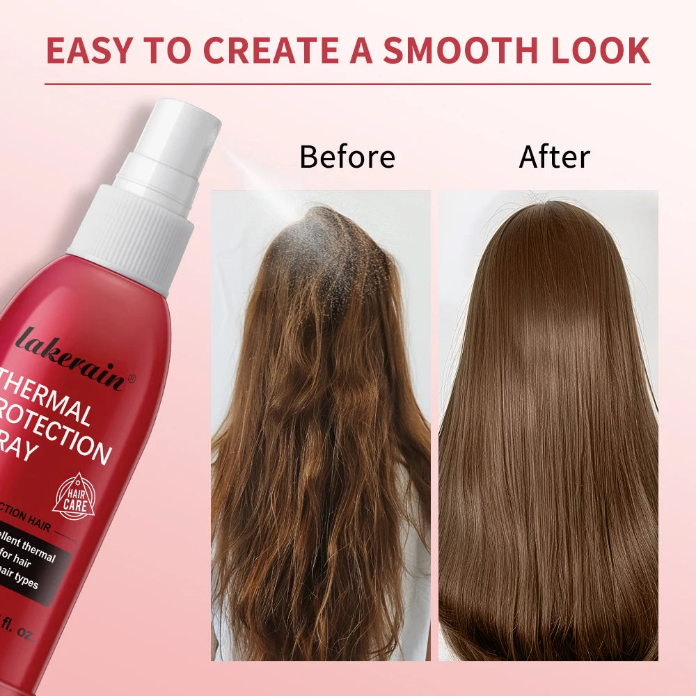 Lakerain Thermal Protection Spray Easy to Absorb Nozzle Design Moisturizing and Repairing Excellent Thermal Protection for Hair Peaceful Pleasures Health and Wellness