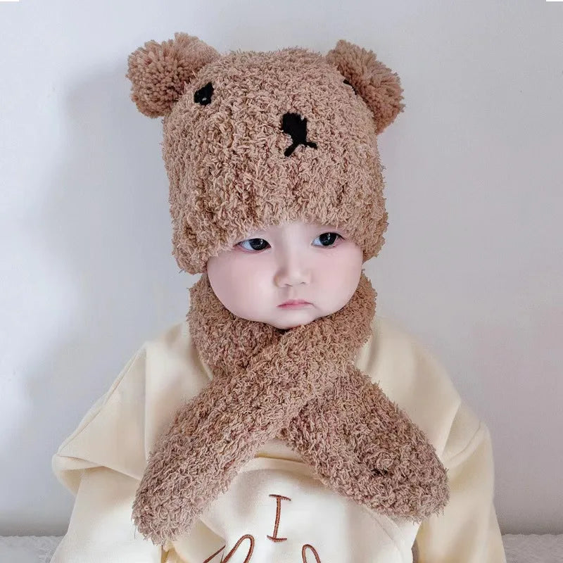 Toddler Knitted Ear Protection Beanie Hat | Kids Winter Hat