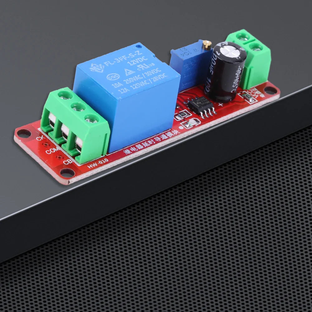 NE555 Delay Timer Relay Module 5V/12V – 0–10S Adjustable Switch