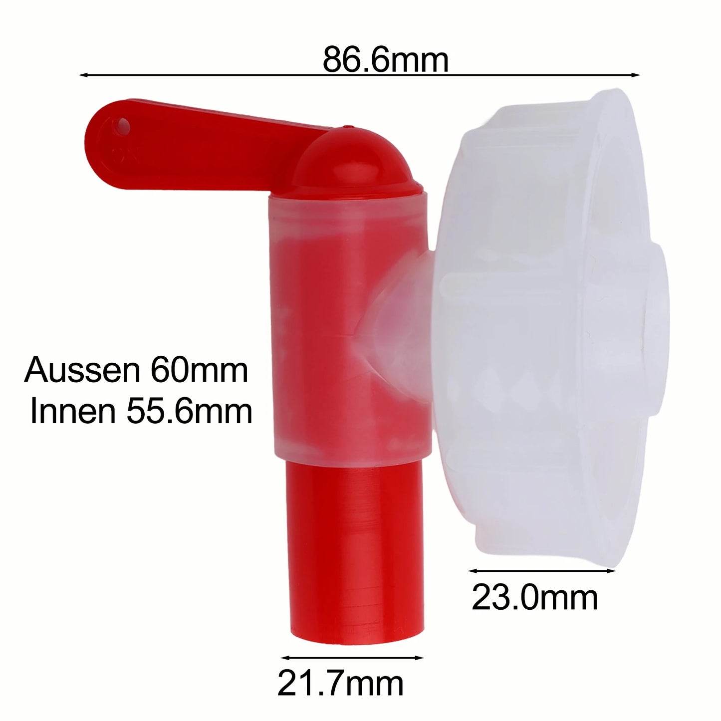 1 DN61 Horticultural Plant Nutrient Solution Faucet Red White Plastic