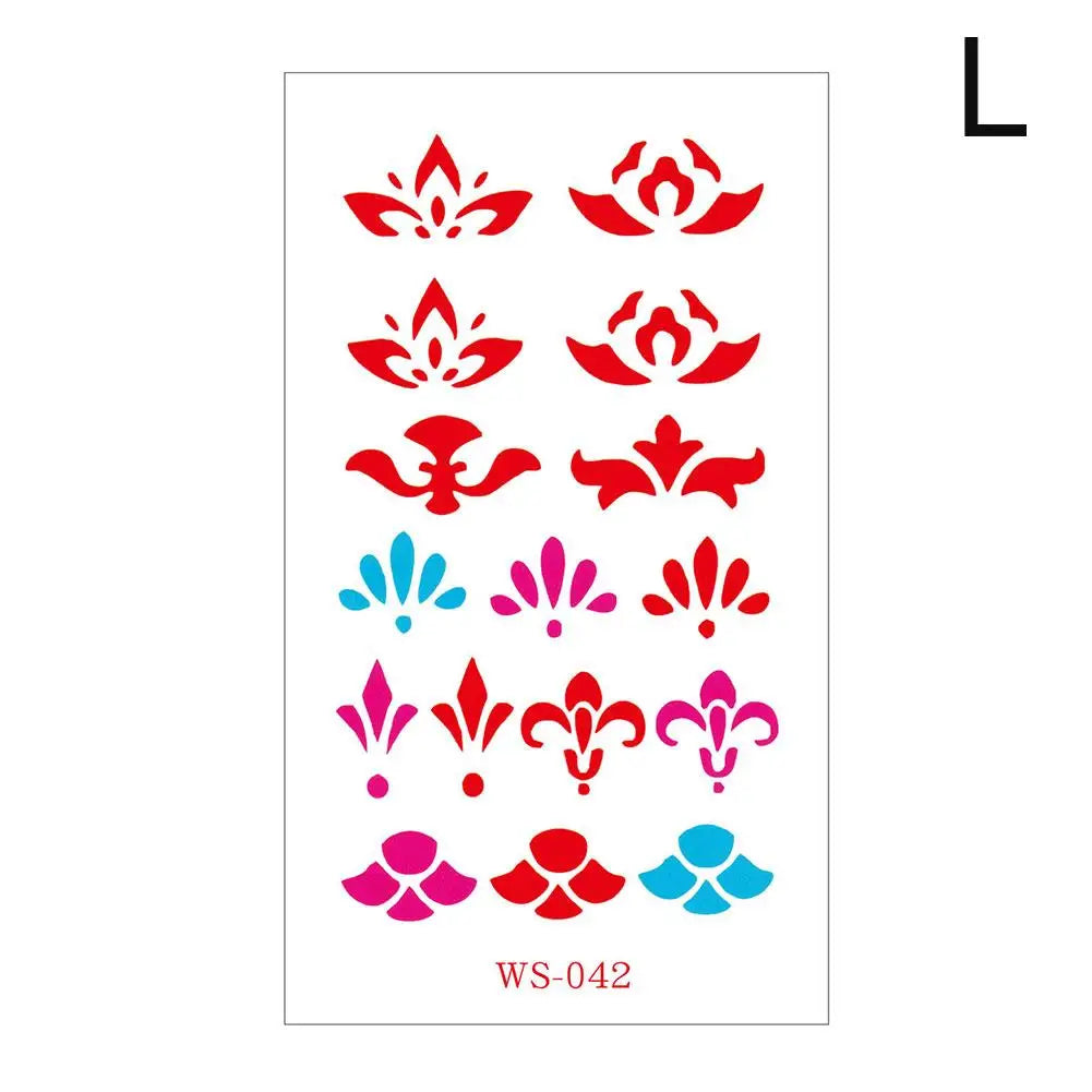 Chinese Ancient Style Forehead Temporary Tattoo Stickers | 15 Designs