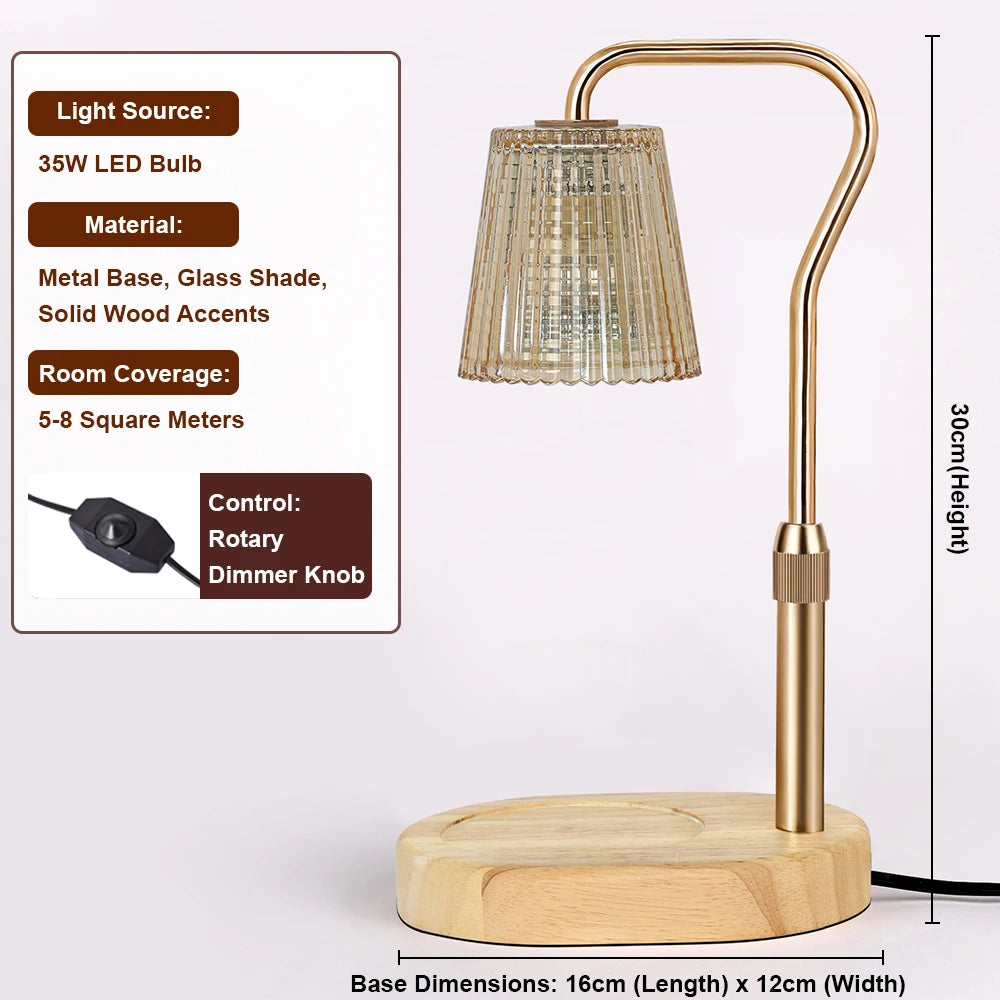 Stripe Candle Warmer Lamp | Dimmable Aromatherapy Ambient Light