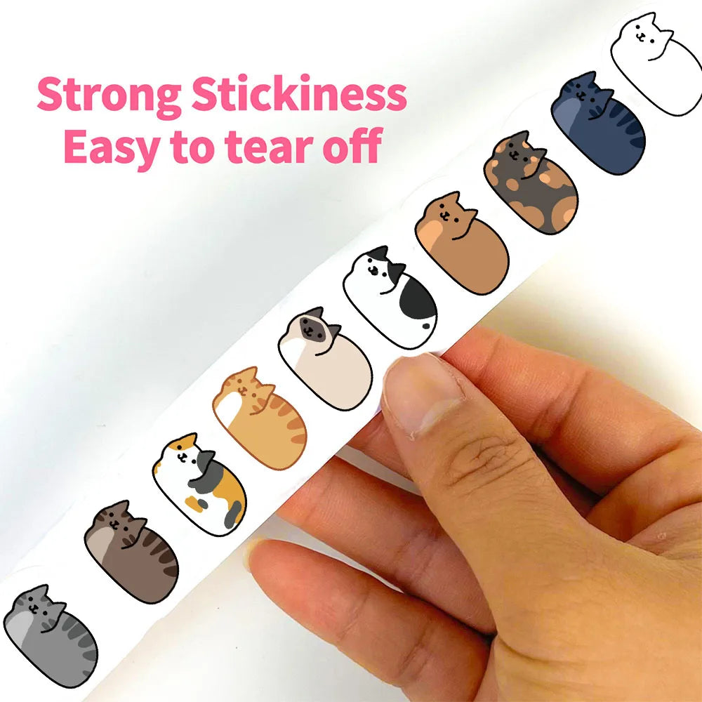 500 Kawaii Cat Stickers – Waterproof for Laptop, Phone & More