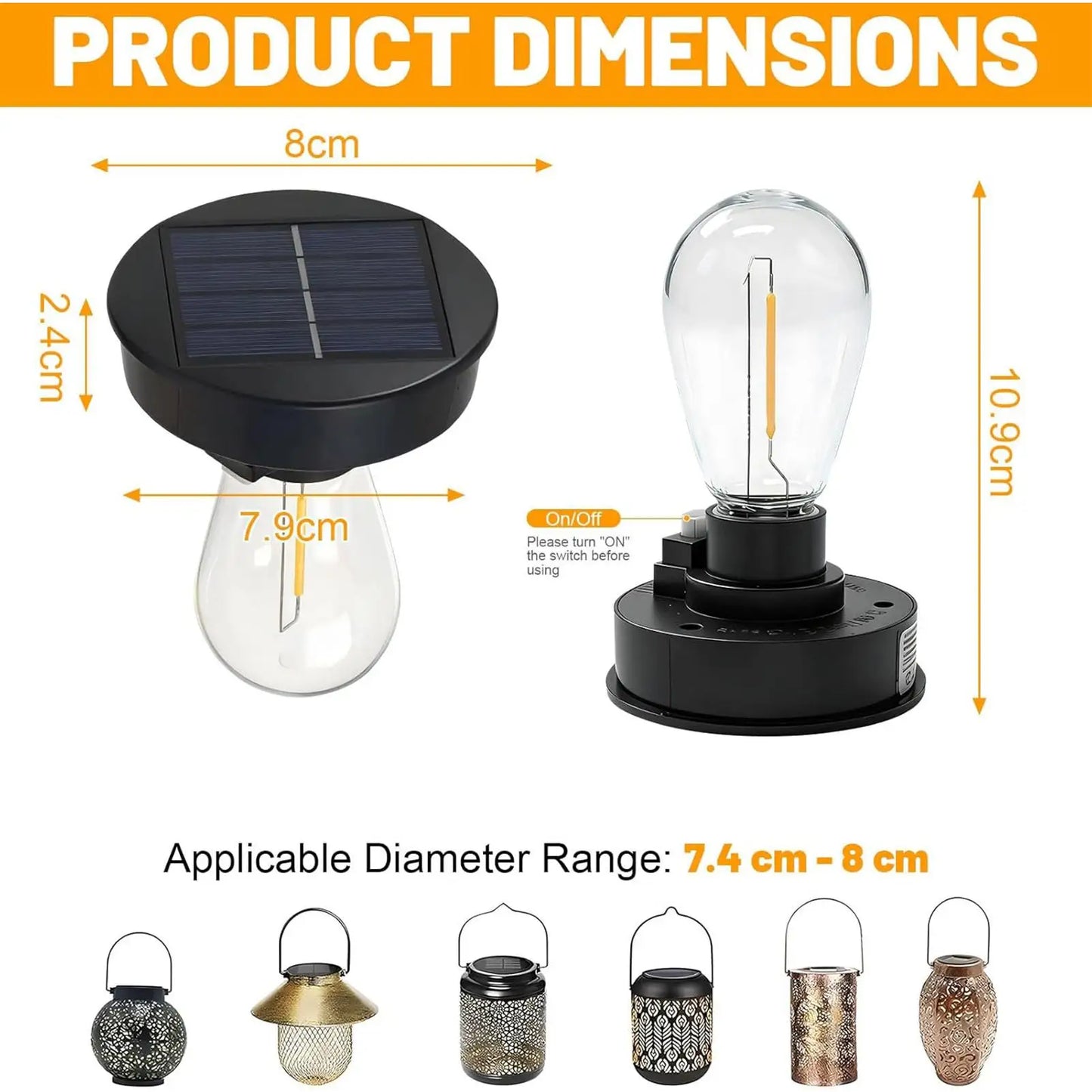 Solar Lights Replacement Top 4 Piece Waterproof LED High Brightness Replacement Solar Light Parts For 7.4-8cm Lamp Garden Peaceful Pleasures Health and Wellness