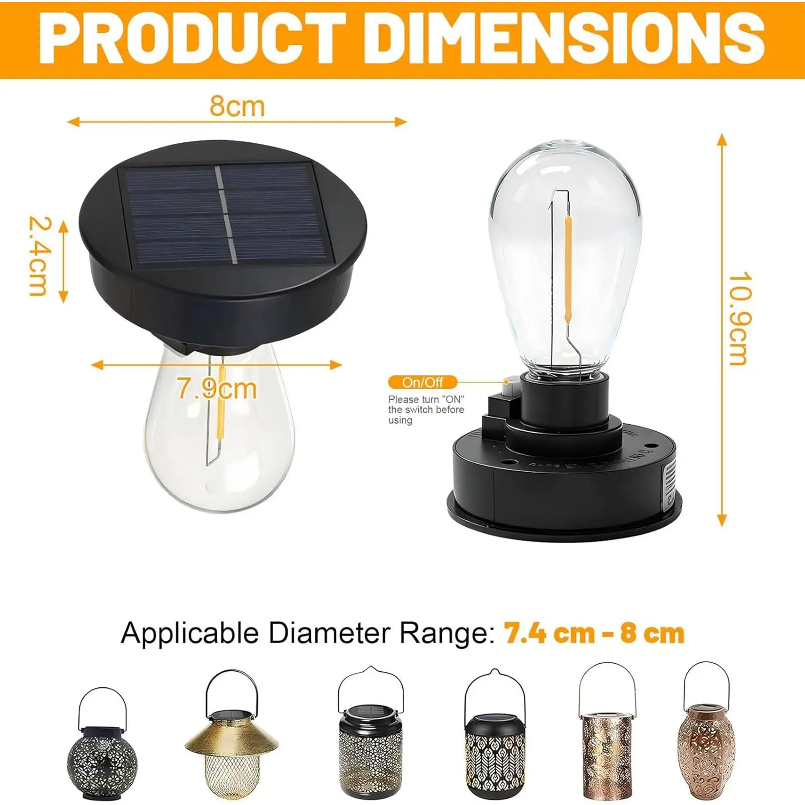 Solar Lights Replacement Top 4 Piece Waterproof LED High Brightness Replacement Solar Light Parts For 7.4-8cm Lamp Garden Peaceful Pleasures Health and Wellness