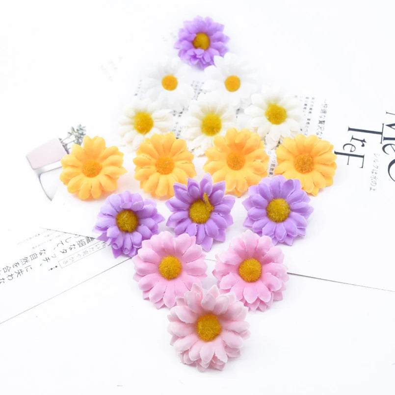 Artificial Silk Daisy Flower Heads 10/20pc | Wedding & Home Decor