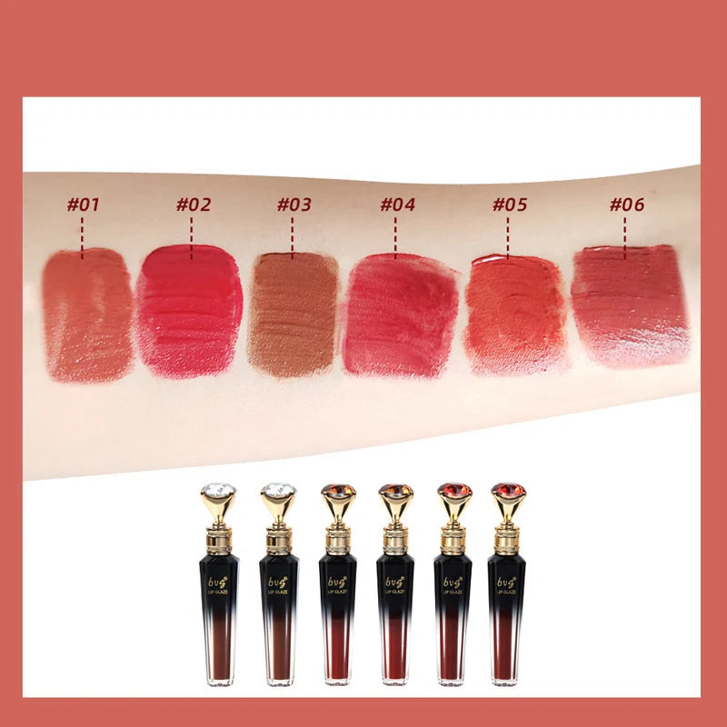 BVG Velvet Matte Lip Gloss – Waterproof & Moisturizing, 6 Shades