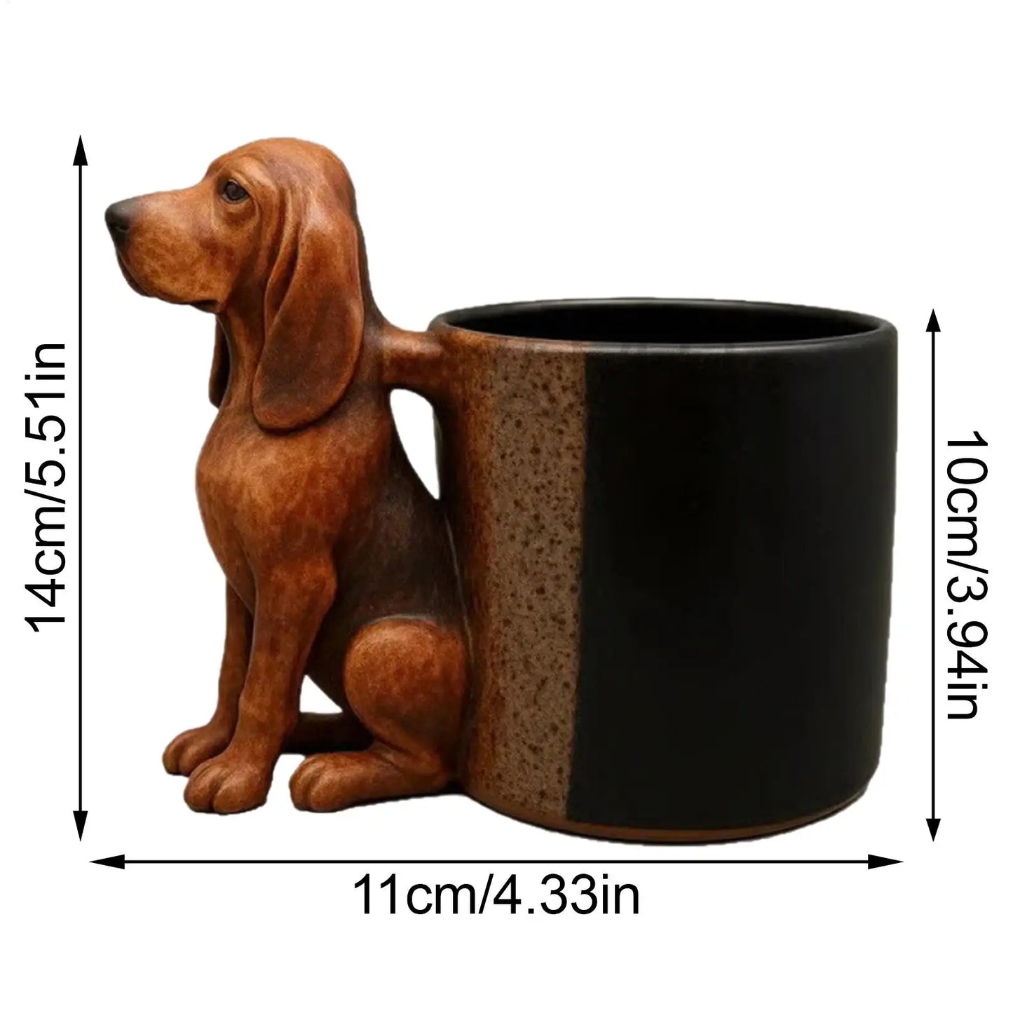 3D Dog Shaped Beverage Mug Tea Mug Desktop Beverage Cup for Home Office Living Room Cafe Dining Room Bedroom Coffee Tea Milk Peaceful Pleasures Health and Wellness