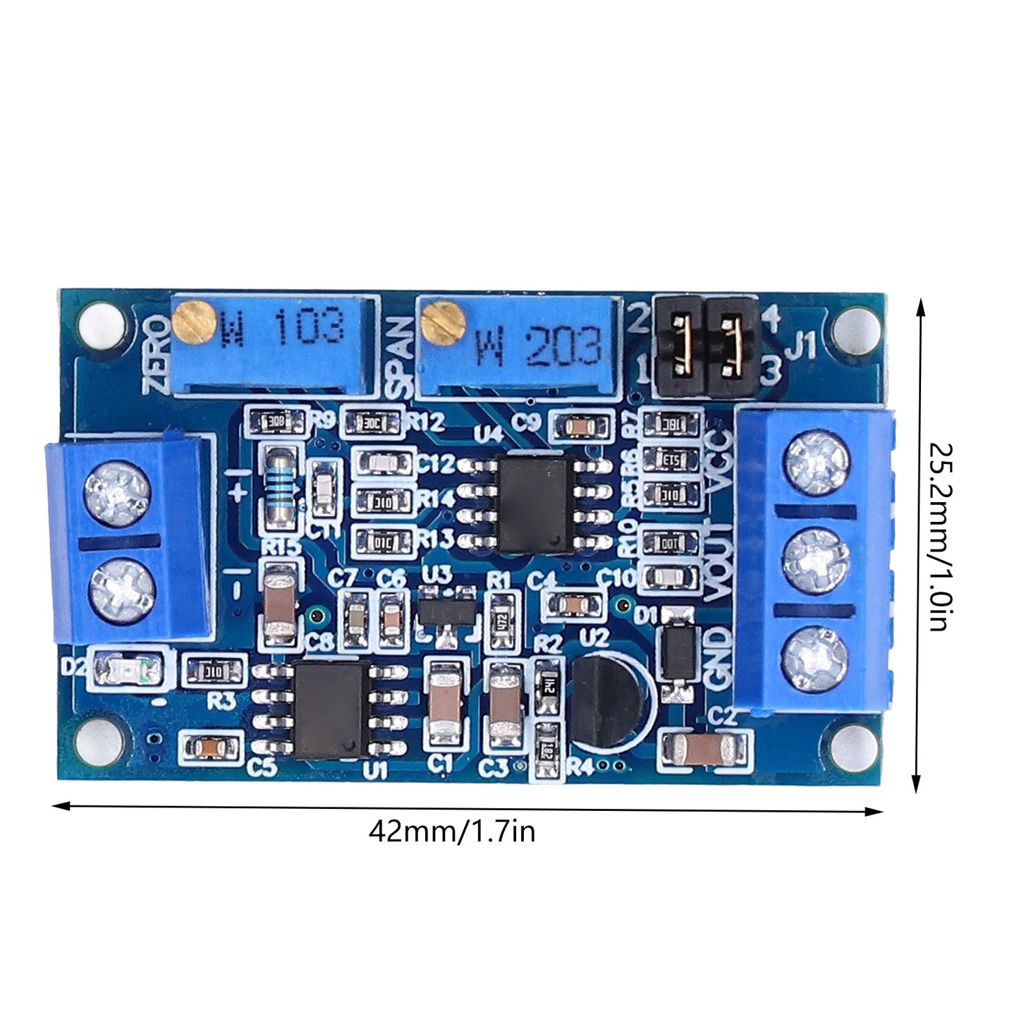 2 Pcs Current to Voltage Converter 4 To 20mA 0 To 20mA Input Wide Supply Voltage Range High Precise Industrial Grade Module Peaceful Pleasures Health and Wellness