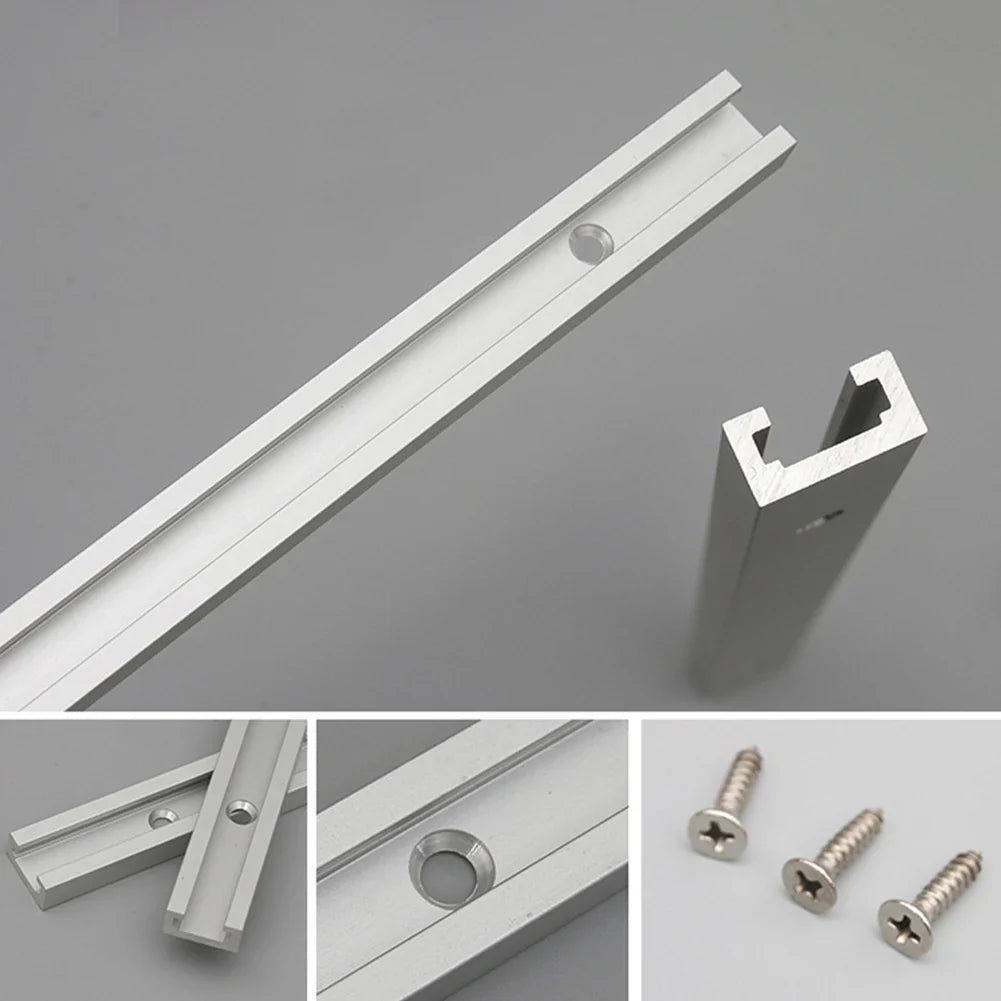 Aluminum T-Slot Track Rail 300–600mm | Woodworking Miter Jig
