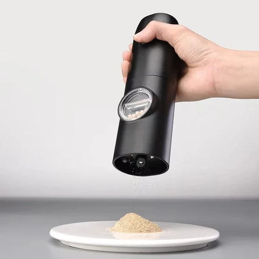 Electric Salt & Pepper Grinder Set with LED Light | HOMEFISH Electric Spice Grinder Peaceful Pleasures Health and Wellness