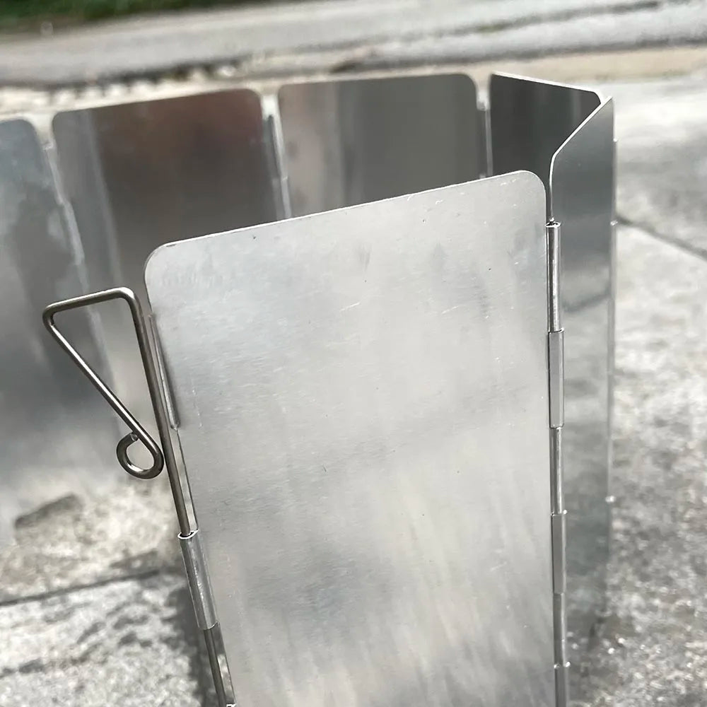 9-Plate Foldable Camping Stove Windshield | Aluminium Alloy Camping Stove Windshield Peaceful Pleasures Health and Wellness