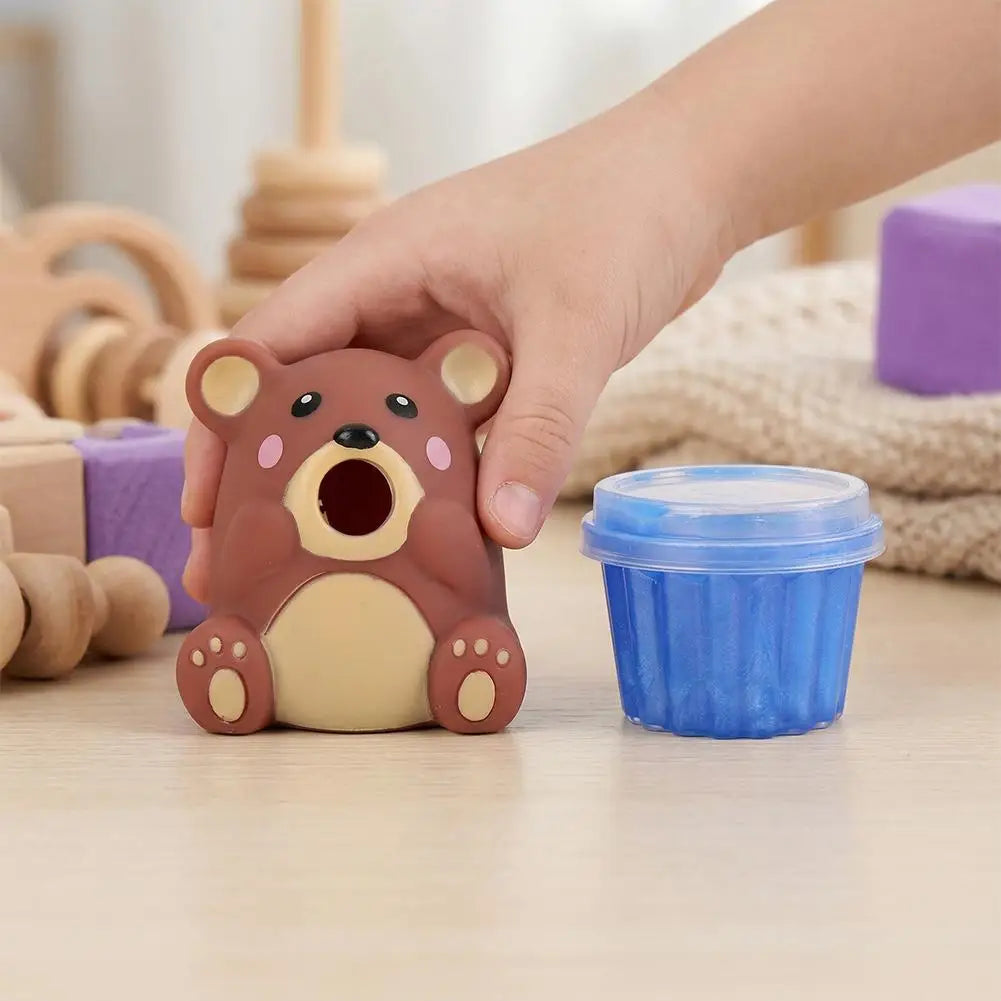 Funny Animal Toy Slime Vomiting Goo Sensory Stress Relief PVC Squeaky