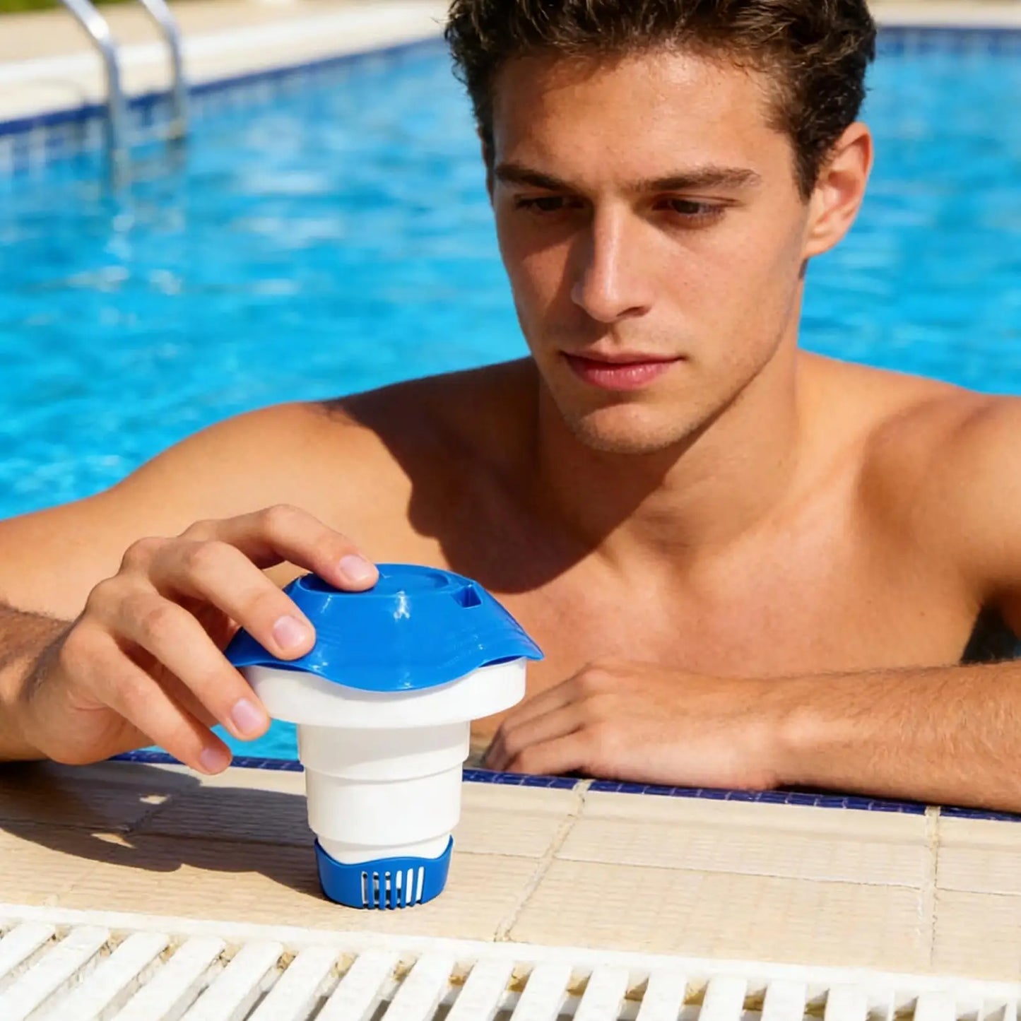 Adjustable Floating Chlorine Dispenser – Pool, Spa & Hot Tub