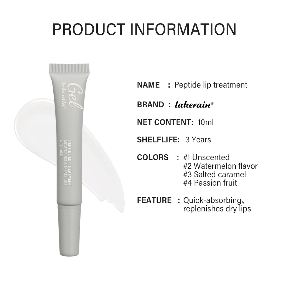 Lakerain Lip Care Gel Moisturizes Peptide Moisturizes And Lightened Remove Dead Skin Lip Lines Anti-chapping Caramel Lip Balm Peaceful Pleasures Health and Wellness