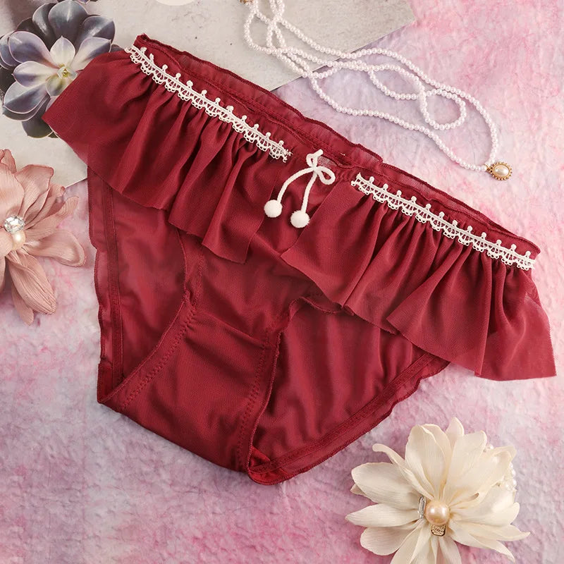 Fairy Floral Mesh Panties Women – Cotton Crotch Briefs