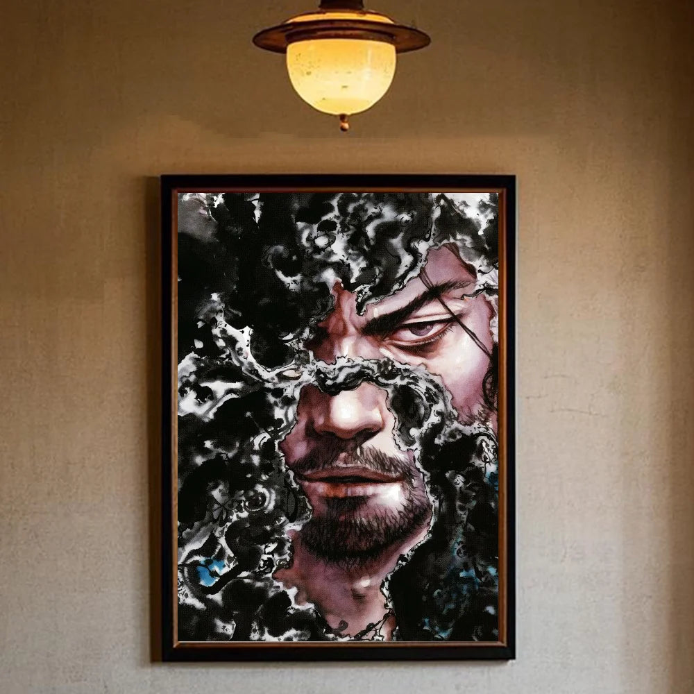 Vagabond Manga Poster – HD Waterproof Sticky Wall Art Decor Manga Wall Poster Peaceful Pleasures Health and Wellness z13 50X70cmNoframe