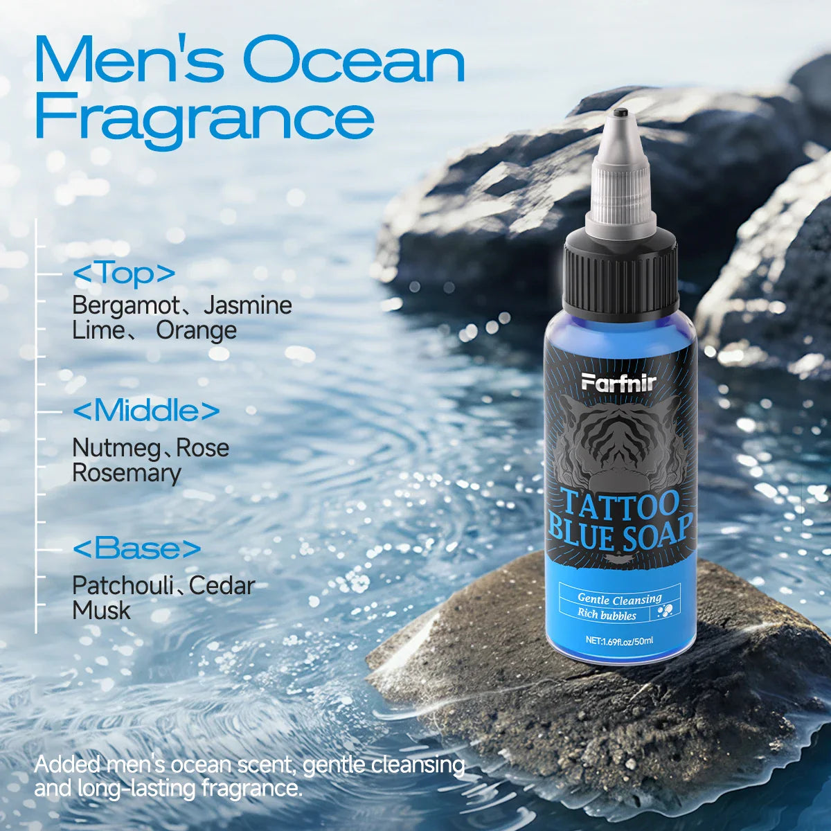 Tattoo Blue Soap – Foaming Cleanser for Vibrant Tattooed Skin