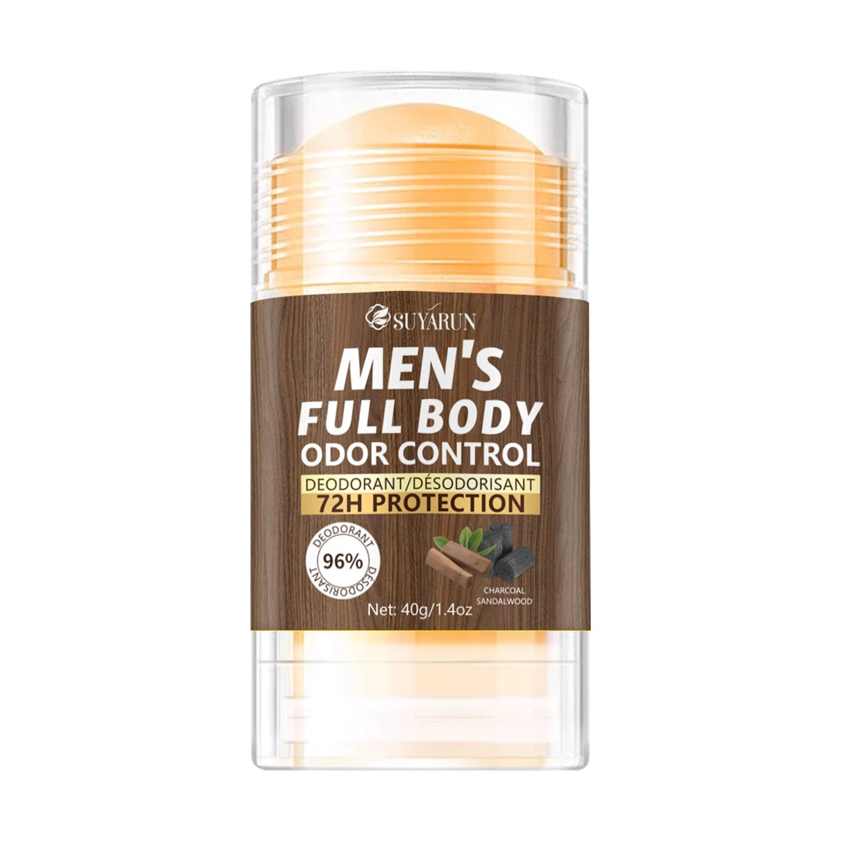 SUYARUN Men's Natural Deodorant Stick for Full Body Odor Protection, 72H Freshness, Sensitive Skin Safe, Travel-Friendly. Peaceful Pleasures Health and Wellness 40g