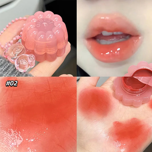 QIBEST Moisturizing Lip Glaze Multi-Color Moisten Shine Lip Plumper Makeup Hydrating Liquid Lipstick Cheek Face Blush Cream Peaceful Pleasures Health and Wellness