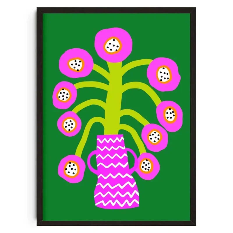 (1pc frameless)Pink Flower Market Vase Floral Plant Cute Wall Art Canvas Painting Nordic Posters And Prints Wall Picture For Peaceful Pleasures Health and Wellness 12 50x70cm Unframed
