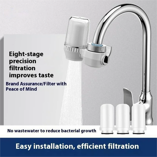 HOMEFISH Universal Faucet Water Purifier | Kitchen Tap Filter Faucet Water Filter Peaceful Pleasures Health and Wellness