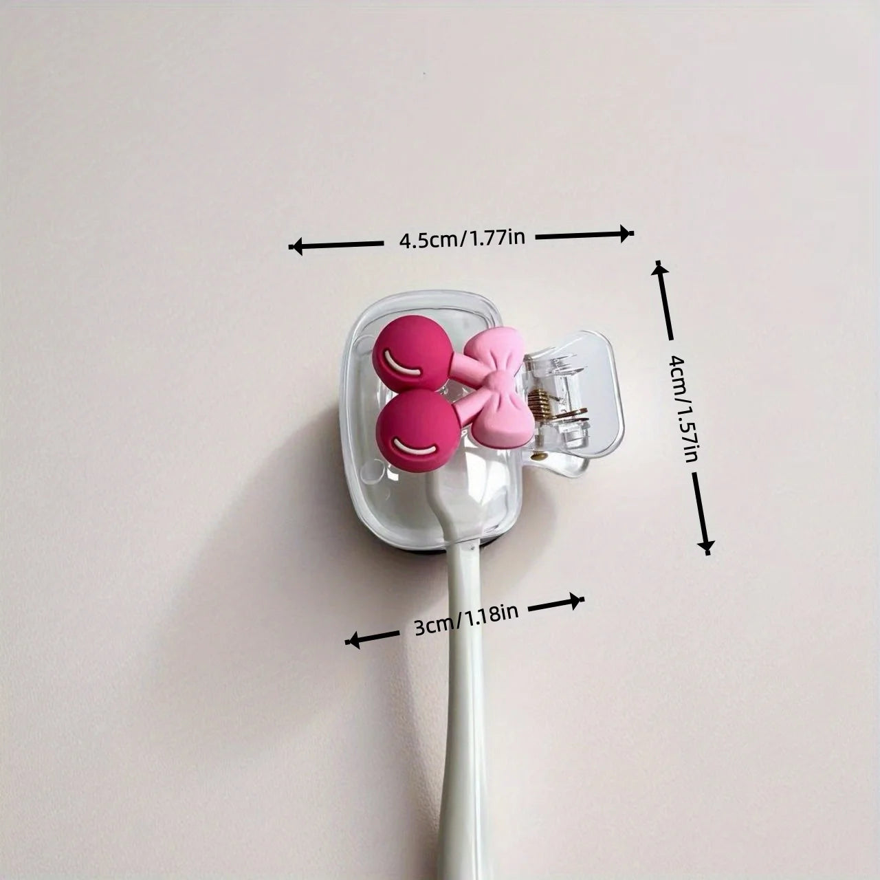 Cherry Toothbrush Holder – Dual Ventilation, ABS Plastic Toothbrush Holder Peaceful Pleasures Health and Wellness