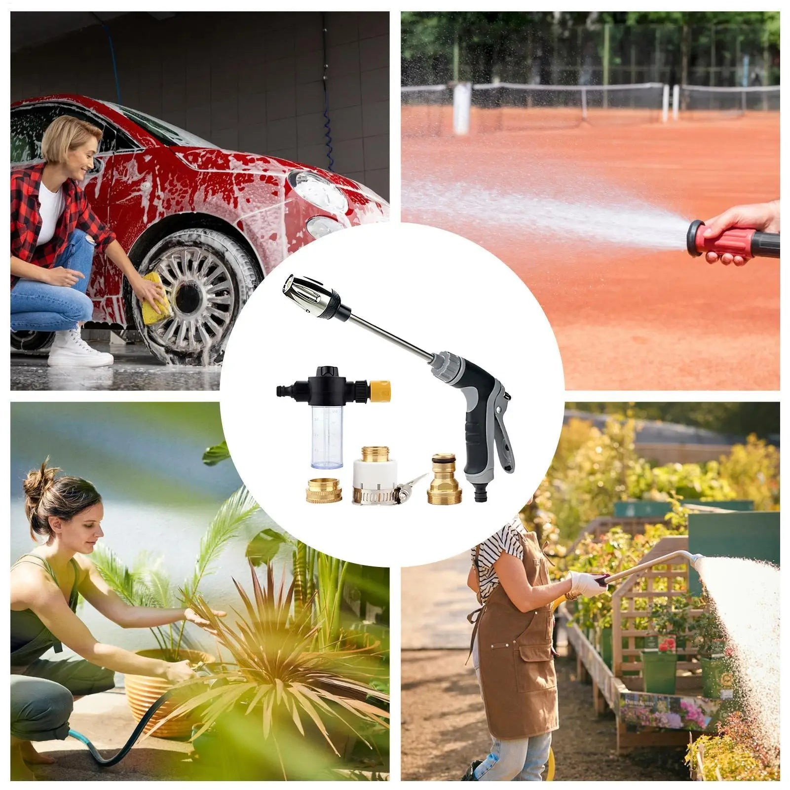 Pressure Washer Wand Rotatable 3 Modes Pressure Nozzle Sprayer Electric Washer Spray Wand For Garden Lawn Outdoor Backyard Patio Peaceful Pleasures Health and Wellness