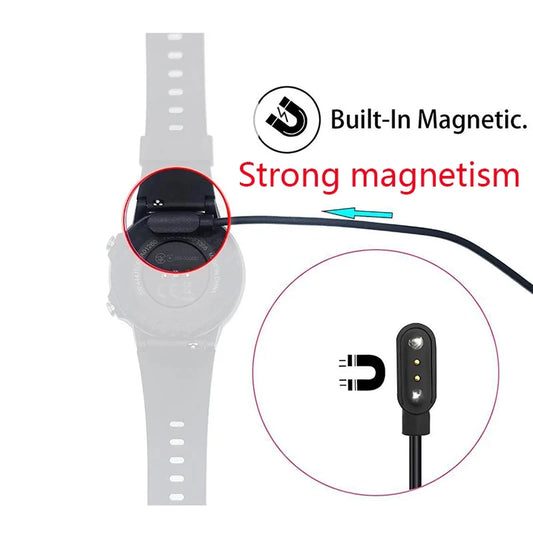 Magnetic USB Charger Cable for HAYLOU Watch 2 Pro & Solar Lite Peaceful Pleasures Health and Wellness