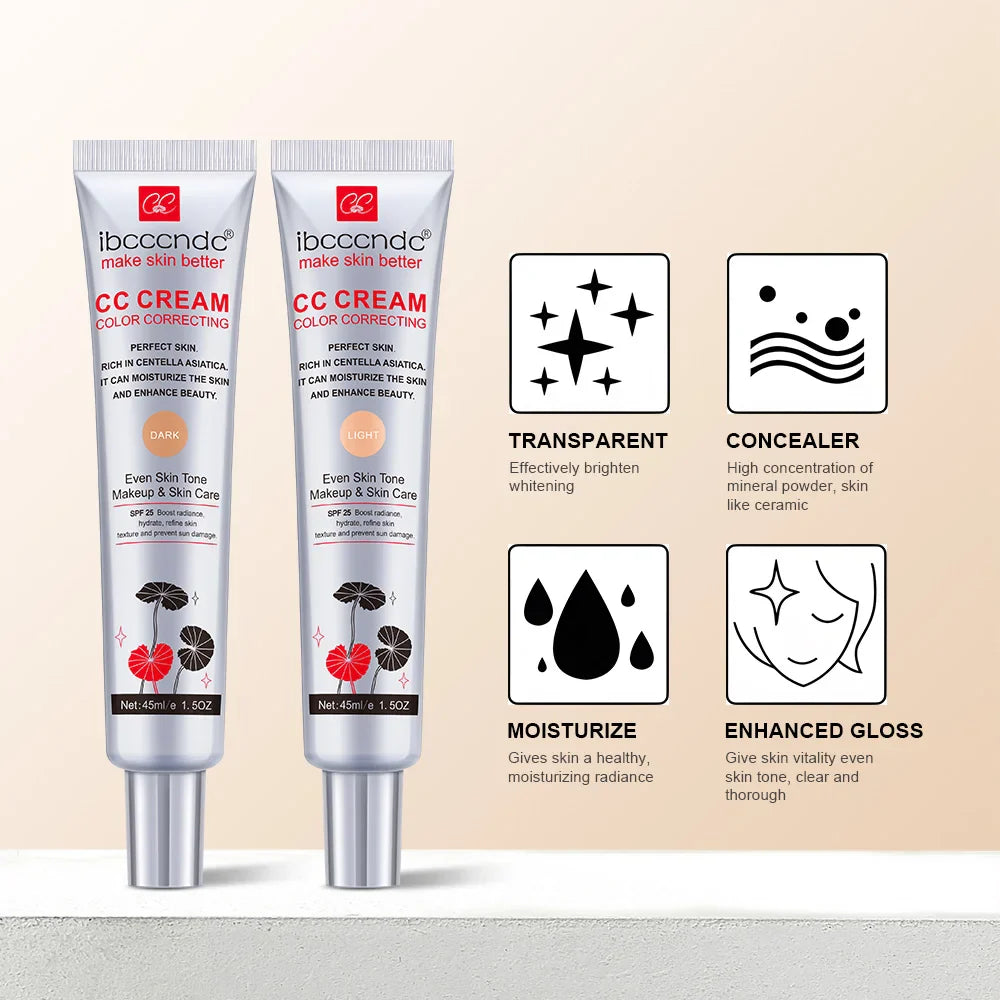 CC Cream & SPF 50 Blush Stick Set – Waterproof Korean Makeup