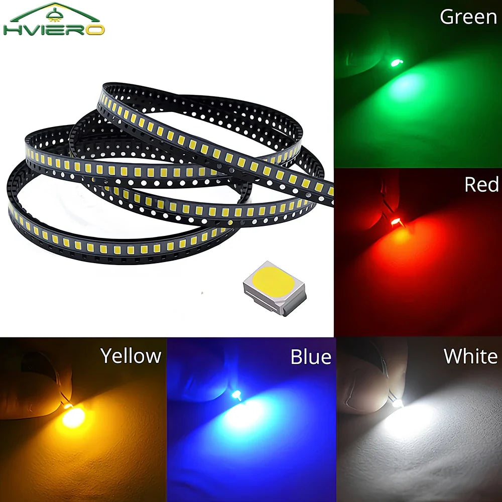 3020 SMD Ultra-Bright LED Chips 100/500pcs | Multi-Color Diodes