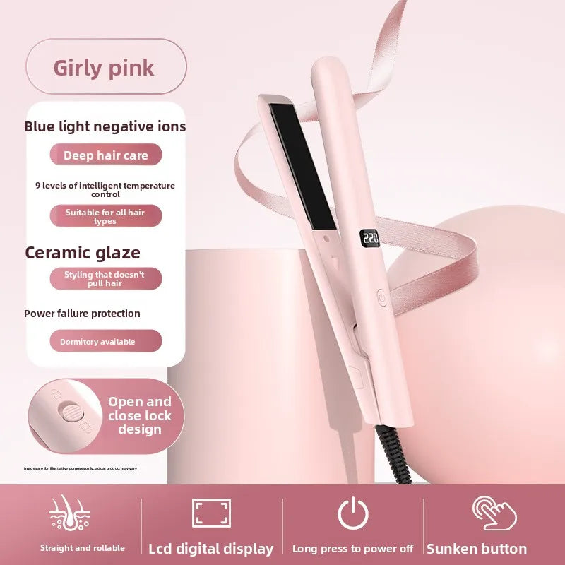 2-in-1 Mini Hair Straightener & Curling Iron | Portable Flat Iron