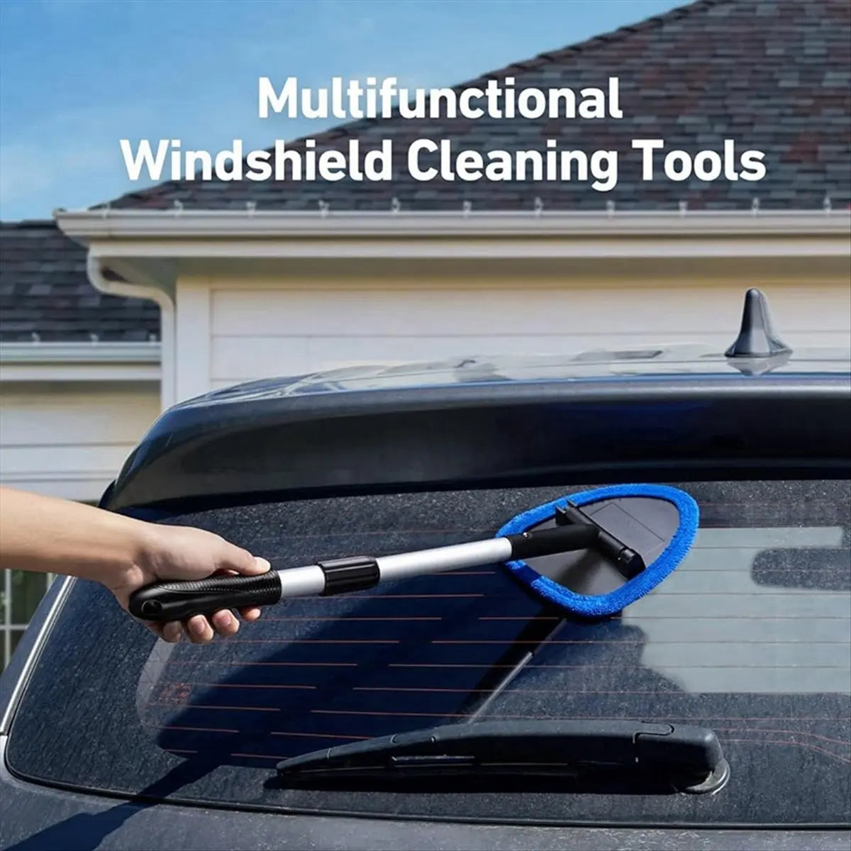 Car Windshield Cleaning Kit – Microfiber Pad & Retractable Handle Peaceful Pleasures Health and Wellness Default Title
