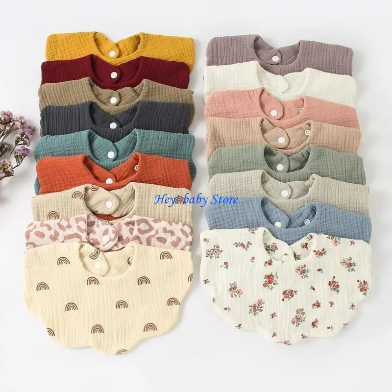 Baby Bandana Bib & Burp Cloth | Soft Cotton Drool Scarf 0-18M