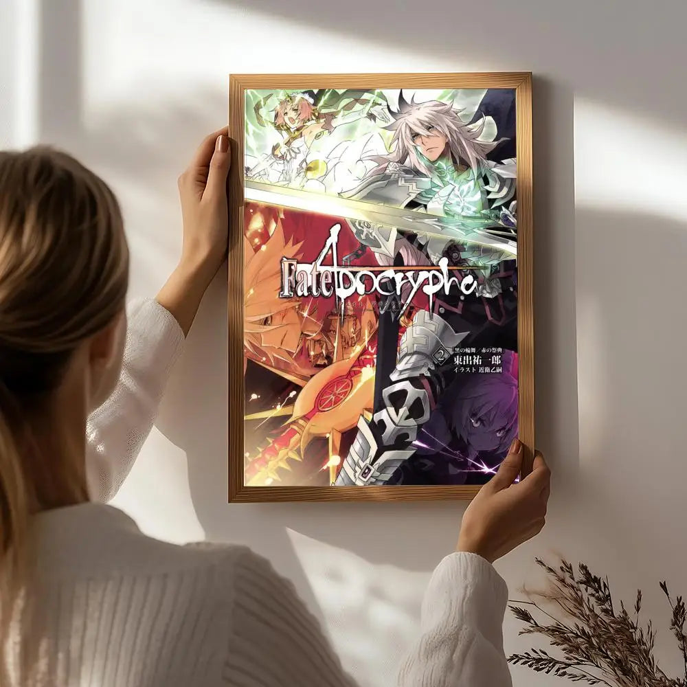 Anime Fate HD Self-Adhesive Waterproof Wall Poster | Home Decor Anime Wall Poster Peaceful Pleasures Health and Wellness White6 21X30cmNoframe