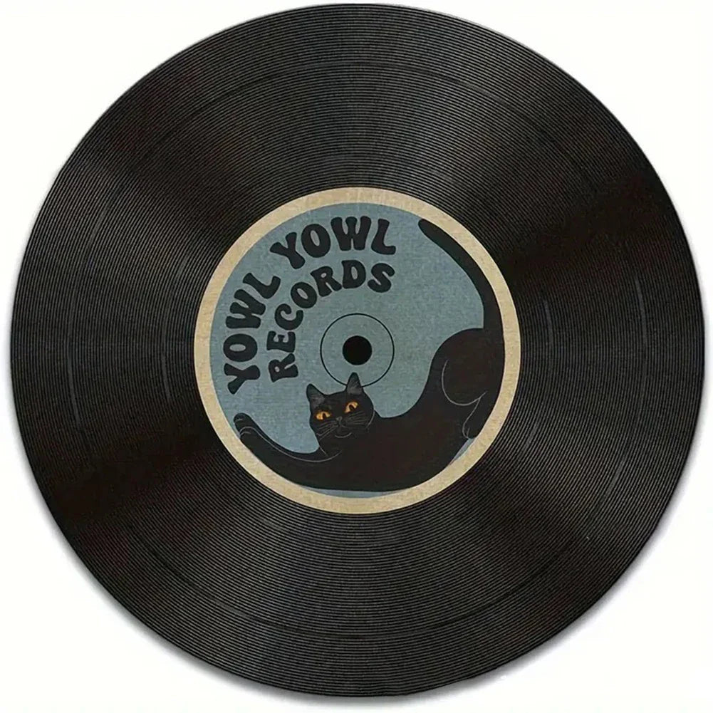 Vinyl Record Round Mouse Pad – Non-Slip Diatom Mud Desk Mat