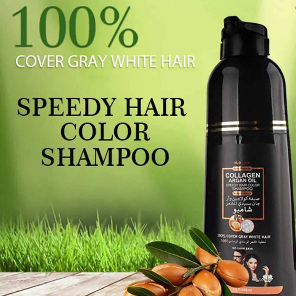 Grey Hair Color Changing Shampoo with Argan Oil – 400ml Peaceful Pleasures Health and Wellness