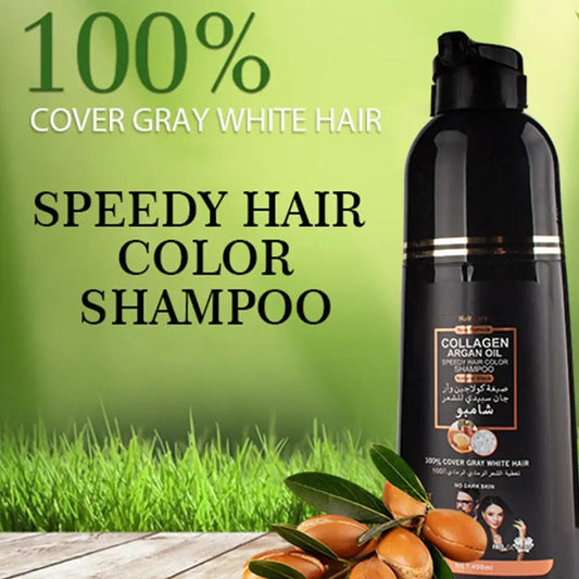 Grey Hair Color Changing Shampoo with Argan Oil – 400ml Peaceful Pleasures Health and Wellness